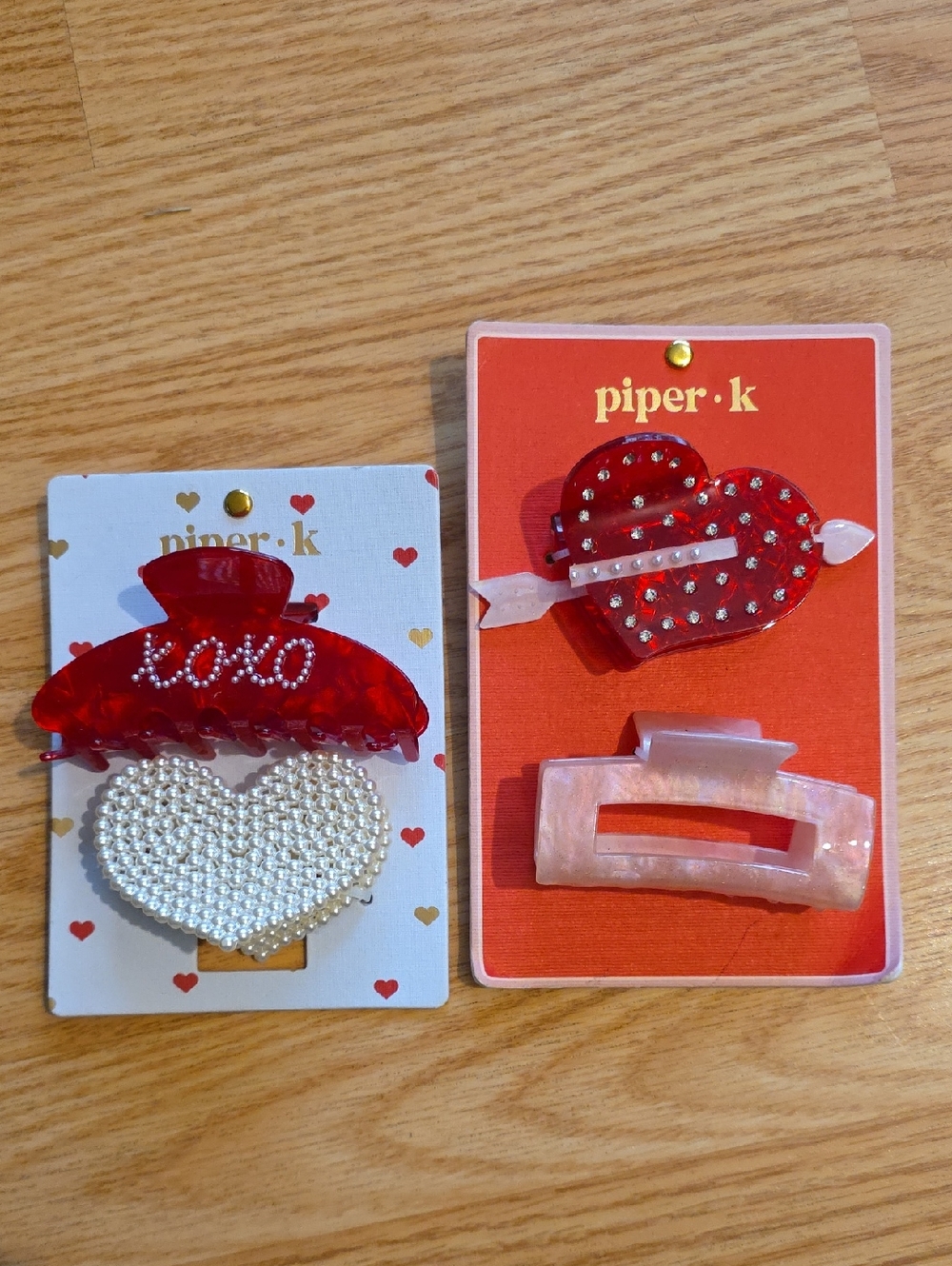 Piper•k Hearts Hair Clip Set